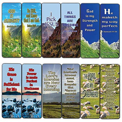 Christian Bookmarks - KJV Almighty God Inspirational Favorite Bible Verses
