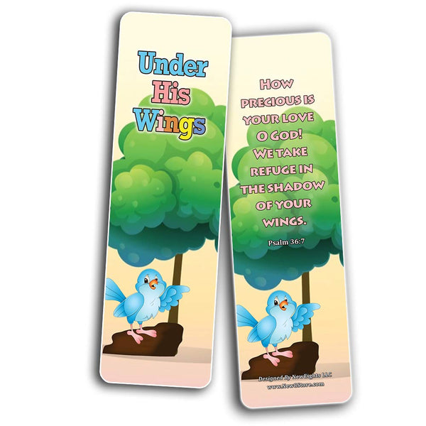 Encouraging Bible Verses Bookmarks for Kids - Animal Series 1
