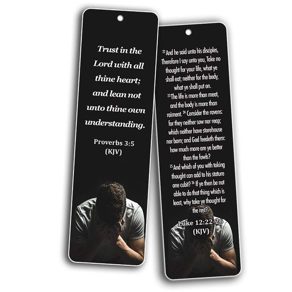KJV Religious Bookmarks - Bible Verses About Trusting the Lord During Crisis