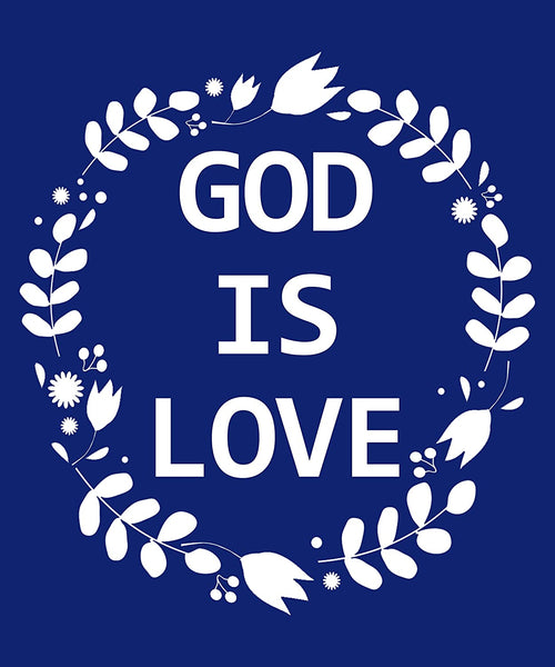 God is Love Dark Blue-2XLarge