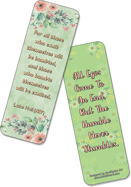 NewEights Famous Verses and Quotes on Humility (60-Pack) – Daily Motivational Card Set – Collection Set Book Page Clippers – Ideal for Church Events