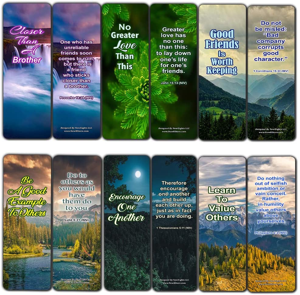 Memory Verse About Genuine Friendship (60-Pack) - Bible Verses About Friendship