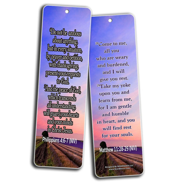Bible Verses Bookmarks (12-Pack) (Stress and Anxiety Bible Verses)