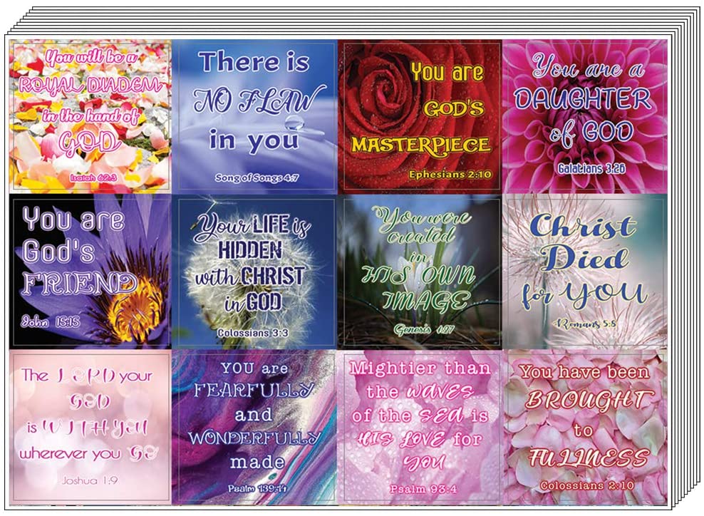 Christian Stickers for Women Series 2 (5 Sheets) - Motivational Stickers for Women