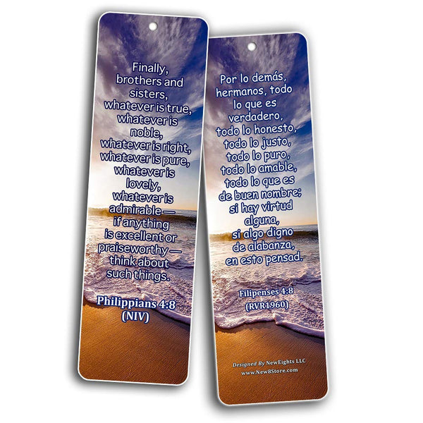 Bilingual Encouraging Bible Verses Bookmarks - Overcome Depression