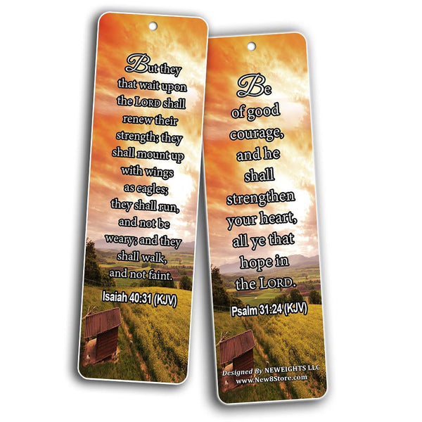 Encouragement Bible Verses and Quotes Bookmarks KJV