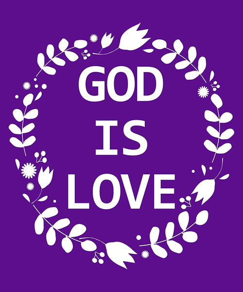 God is Love Purple-XLarge