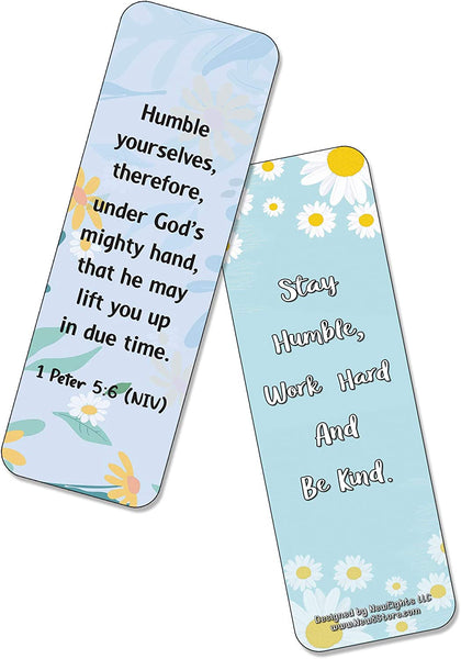 NewEights Famous Verses and Quotes on Humility (60-Pack) – Daily Motivational Card Set – Collection Set Book Page Clippers – Ideal for Church Events