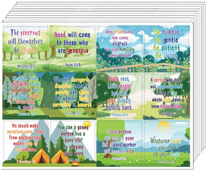 Christian Character Building Stickers for Kids Series 2 (5-Sheet) - Great Variety Colorful Stickers