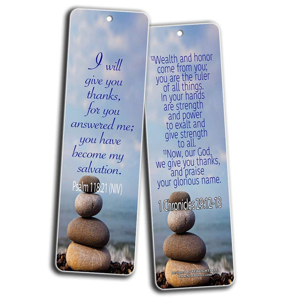 Thanksgiving Gratitude Bible Verses Bookmarks Cards (60-Pack)