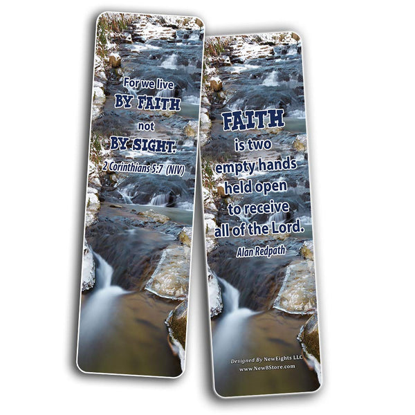 Faith Bible Scriptures & Quotes Bookmarks Cards (60-Pack)