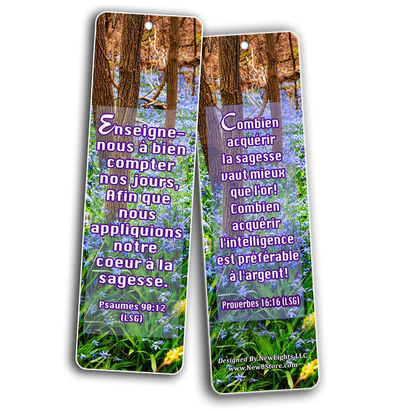 French Wisdom Bible Verse Bookmarks