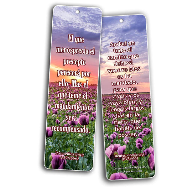 Spanish Scriptures Bookmarks - Rewards for Obeying God