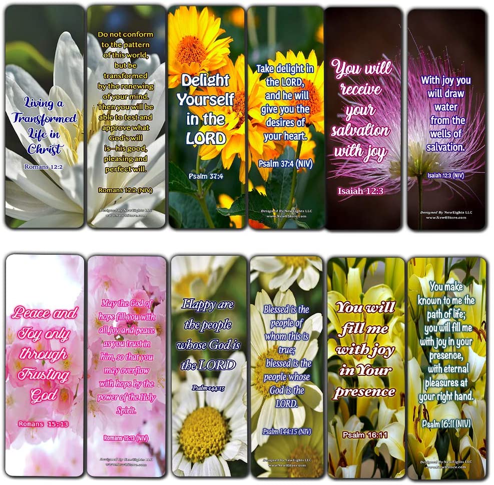 Powerful Bible Verses to boost Your Happiness Bookmarks (30-Pack)
