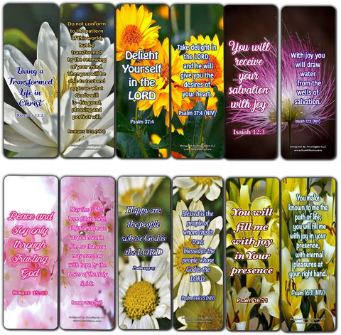 Powerful Bible Verses to boost Your Happiness Bookmarks (30-Pack)