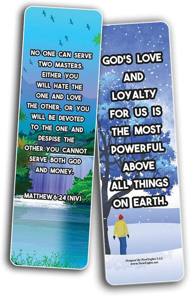 NewEights Famous Verses and Quotes on Loyalty (12-Pack) – Daily Motivational Card Set – Collection Set Book Page Clippers – Ideal for Church Events