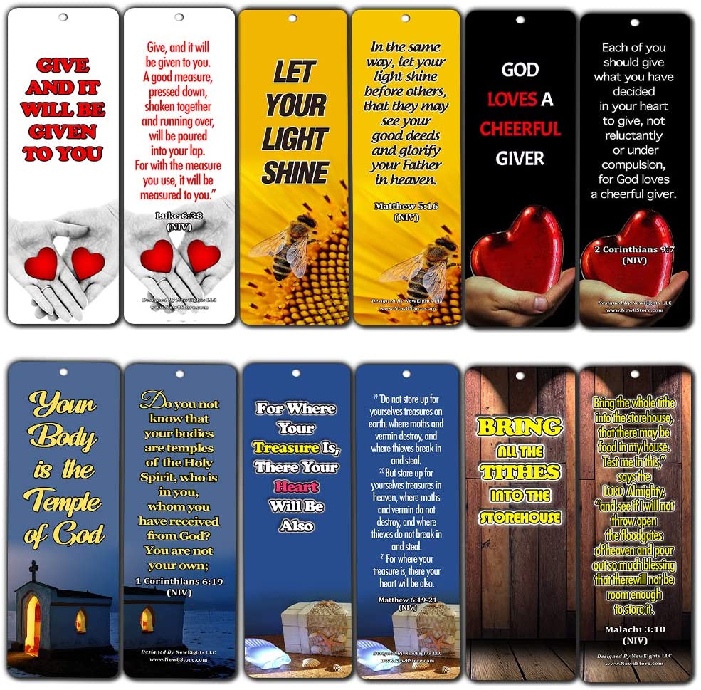 Bible Verses About Stewardship Bookmarks (30 Pack) - Inspiring Stewardship Bible Verses That Are Worth Highlighting