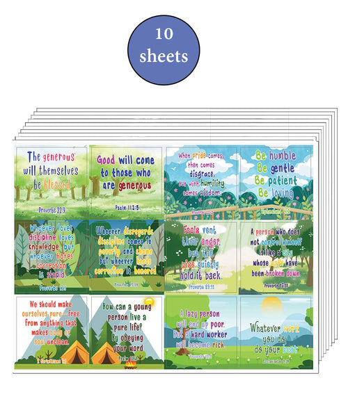 Christian Character Building Stickers for Kids Series 2