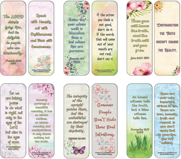 NewEights Famous Verses and Quotes on Honesty (30-Pack) – Daily Motivational Card Set – Collection Set Book Page Clippers – Ideal for Church Events
