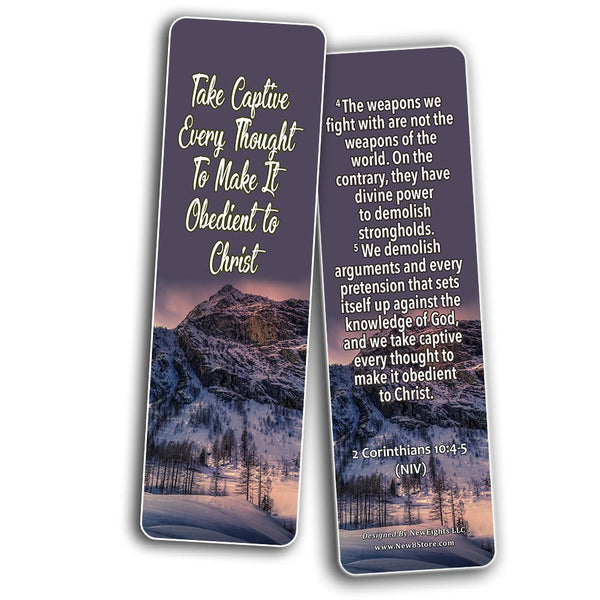 Bible Verses Bookmarks About Focus on God to Empty Out Negative Thoughts