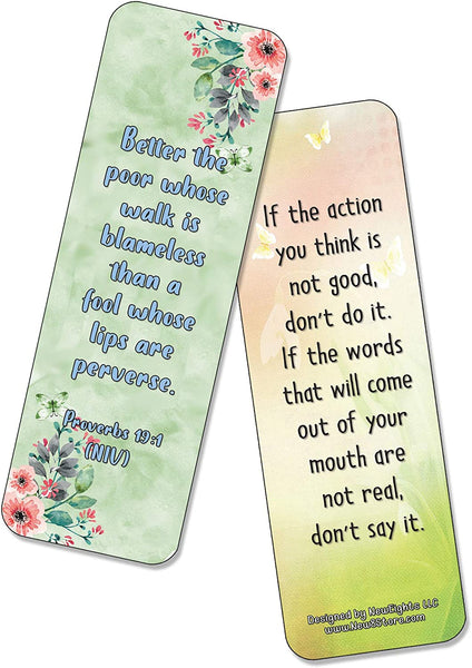 NewEights Famous Verses and Quotes on Honesty (30-Pack) – Daily Motivational Card Set – Collection Set Book Page Clippers – Ideal for Church Events