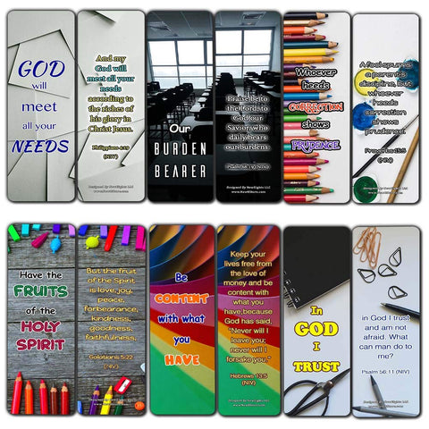 Encouraging Scripture Verses for Back to School Bookmarks