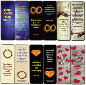 Christian Love You 3000 Bookmarks Cards (60 Pack) - Stocking Stuffers for Sunday School Cell Group VBS Bible Study Teacher Student Classroom Rewards Incentives Church Supplies Hospital Ministry