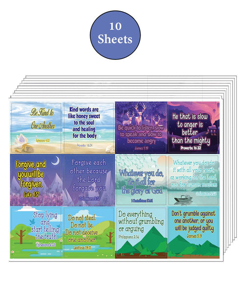 Christian Character Building Stickers for Kids Series 1