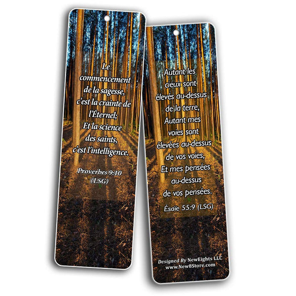 French Wisdom Bible Verse Bookmarks
