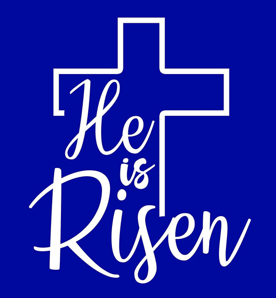 He is Risen Dark Blue-2XLarge