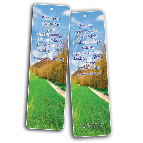 Bible Verse Bookmarks Cards (60-Pack) Anger & Forgiveness - Choose To Forgive - Heal Relationships - Finding Release from the Bondage of Anger and Bitterness - Get Your Life Back
