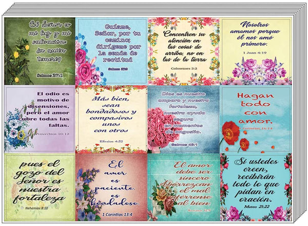 Spanish Christian Stickers for Women Series 3 (20-Sheet) - Perfect Giftaway for Women's Ministry