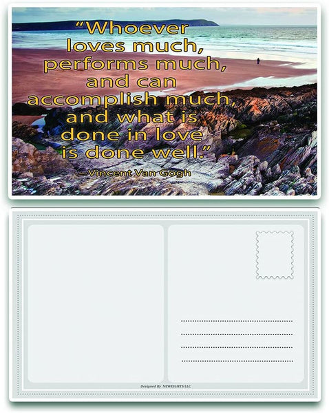 NewEights Adventure Inspirational Quotes Postcards Cards Set (12 Pack) - Great Variety Postcards with Motivational Scriptures