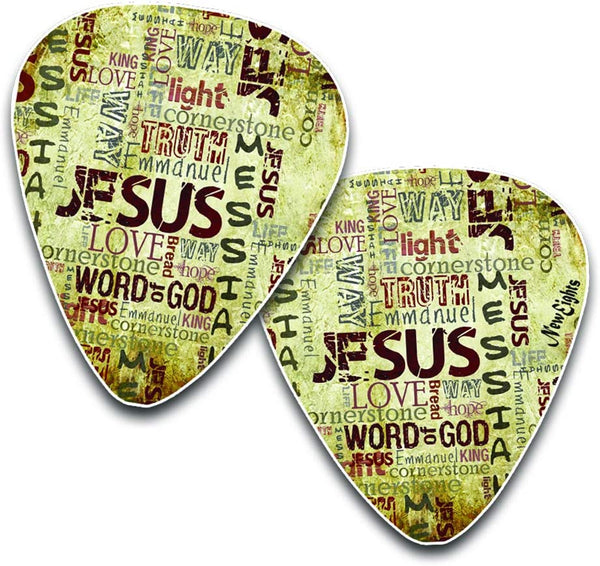 Christian Guitar Picks - Amazing Grace - 12 Pack