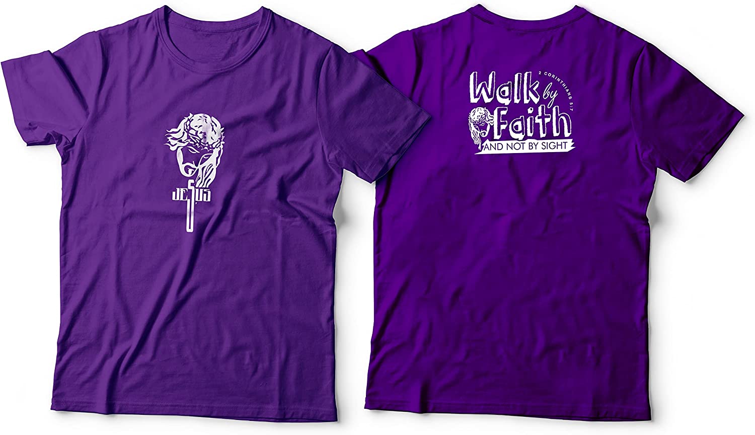 Walk by Faith T-shirt Purple-Medium