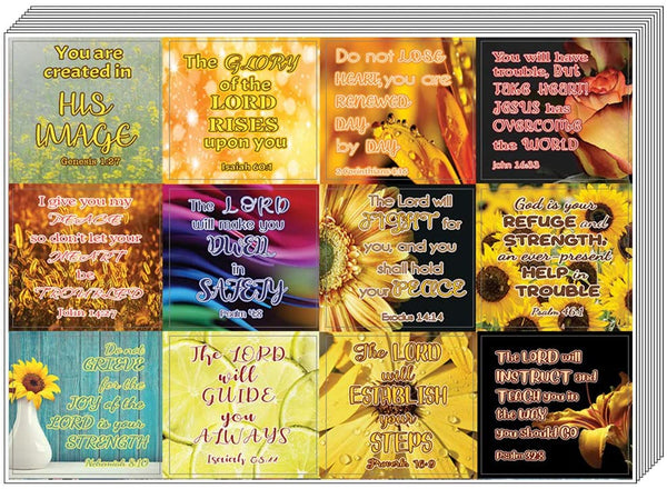 Christian Stickers for Women Series 3 (5-Sheet) - Great Variety Colorful Stickers