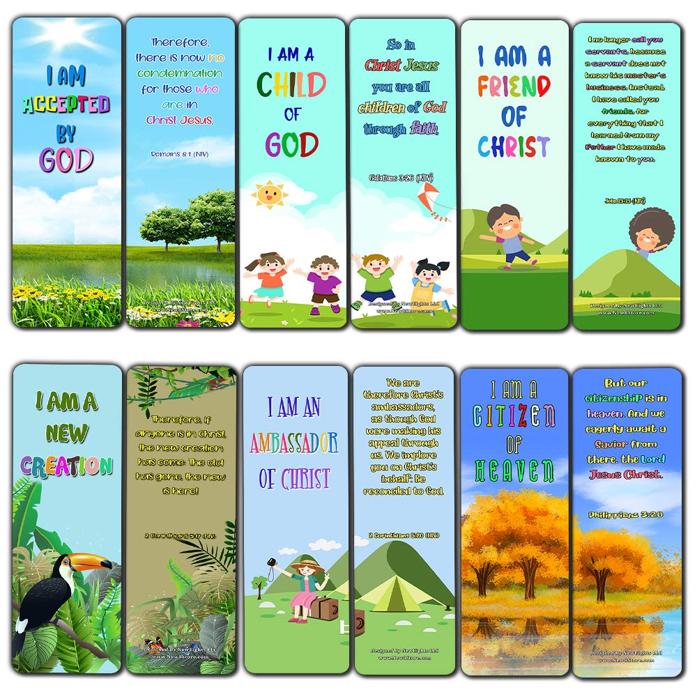 Christian Bookmarks for Kids - Identity in Christ