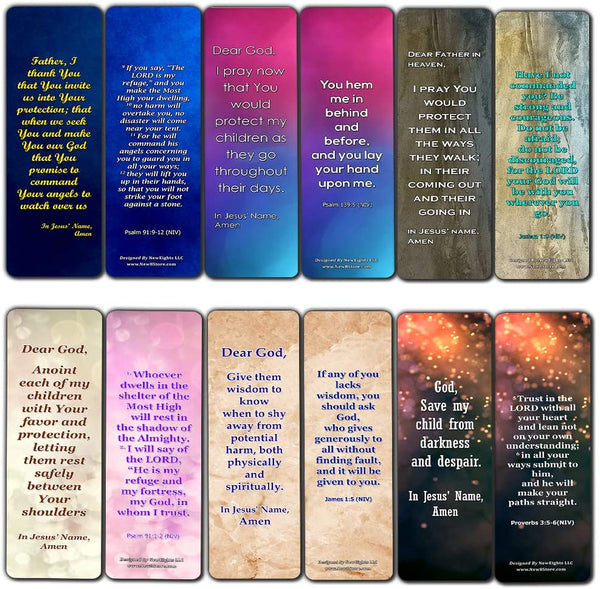 Pray Over your Children Bookmarks (60 Pack) - Prayers that Simple and Easy for Kids to Pray