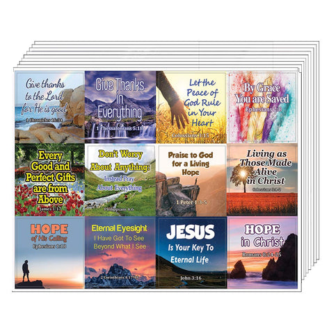 Religious Stickers - Hope and Gratitude (10-Sheet)