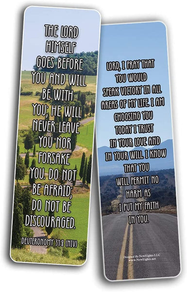 Popular Prayers and Bible Scriptures on Encouragement Bookmarks (12-Pack) - Sunday School Easter Baptism Thanksgiving Christmas Rewards Encouragement Gift God's Protection & Assurance