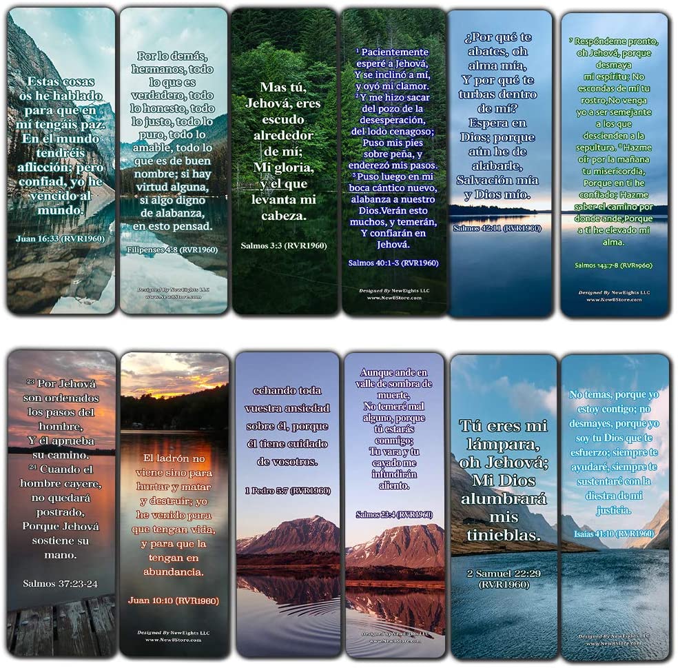 Spanish Encouraging Scriptures for Those Overcoming Depression Bookmarks (30-Pack)