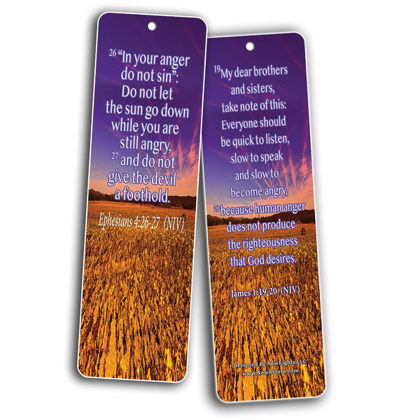 Bible Verse Bookmarks Cards (60-Pack) Anger & Forgiveness - Choose To Forgive - Heal Relationships - Finding Release from the Bondage of Anger and Bitterness - Get Your Life Back
