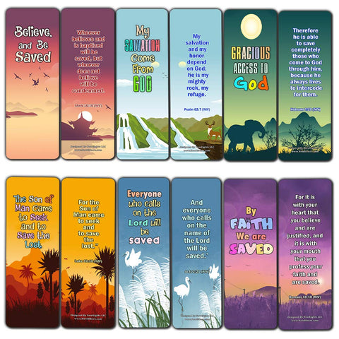 Salvation Scriptures Cards Bookmarks for Kids