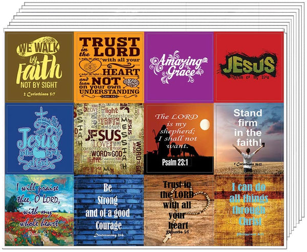 Jesus Stickers (20-sheets) - Great Giftaway Stickers for Ministries