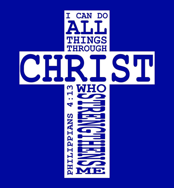 I can do all thing through Christ Dark Blue-Large