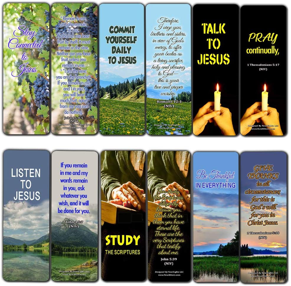 Keys to a Fruitful Life Scriptures Bookmarks (60 Pack) - Perfect Giveaways for Sunday School and Ministries