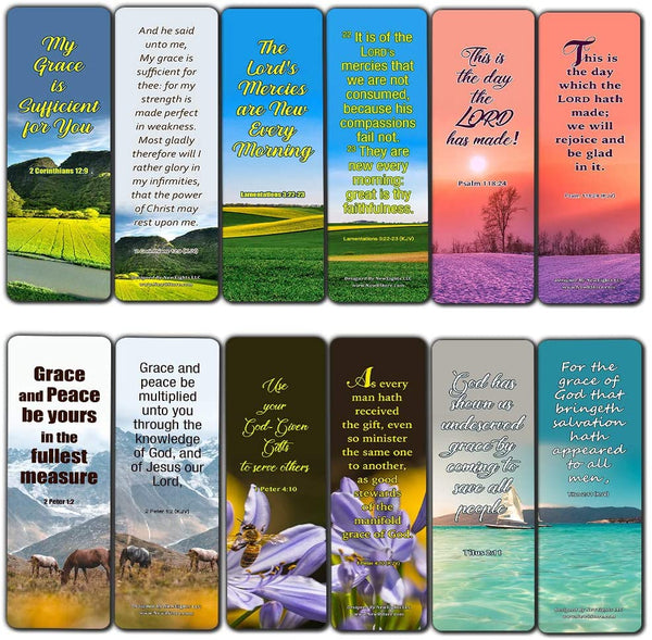 God's Grace is Sufficient KJV Bookmarks (60-Pack) - Perfect Gift Away for Sunday Schools