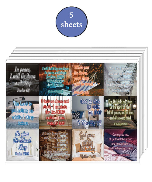 Bible Verses to Help You Sleep Stickers
