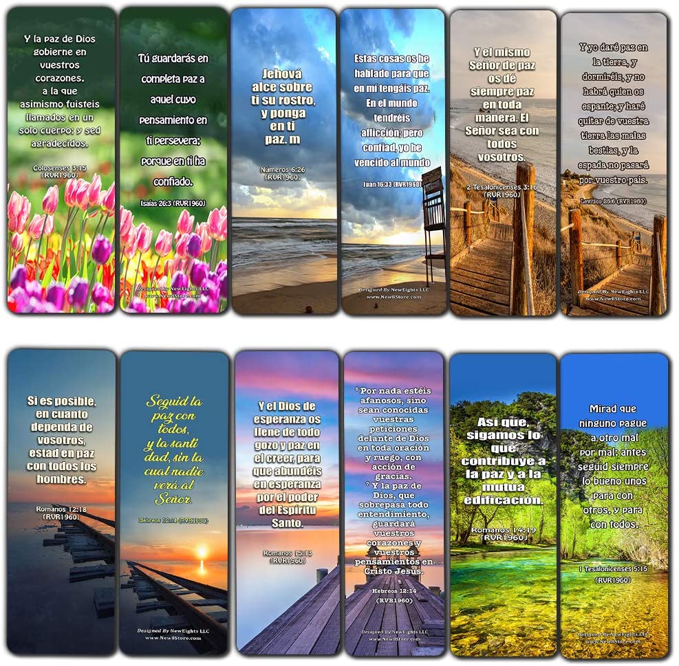 Spanish Bookmarks - Popular Inspirational Bible Verses (30-Pack)