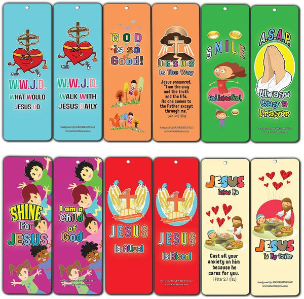 What Would Jesus Do WWJD Christian Bookmarks for Kids (30-Pack)